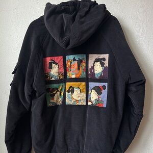 Japanese Samurai Patch Corduroy Jacket - Midnight